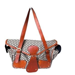 Mia Bossi Maria Baby Bag in Tangerine Orange with Computer Case Insert